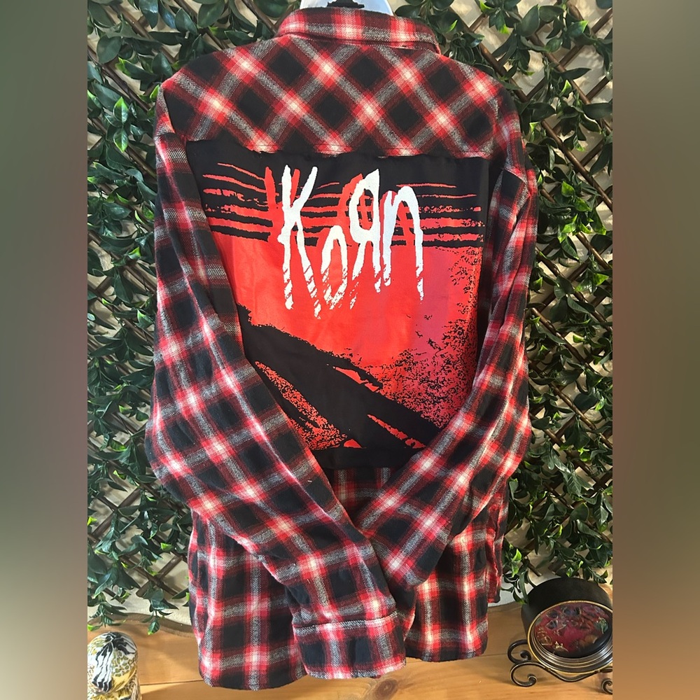 Korn Red and Black Plaid Shirt